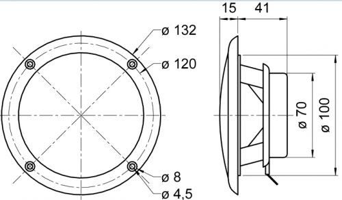 FR 10 WP 4 OHM HiFi-Einbaulautsprecher