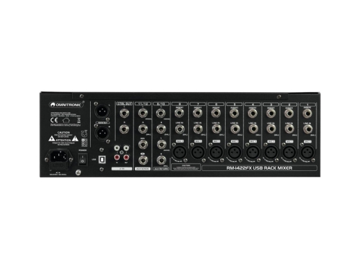 OMNITRONIC RM-1422FX USB Rack-Mixer
