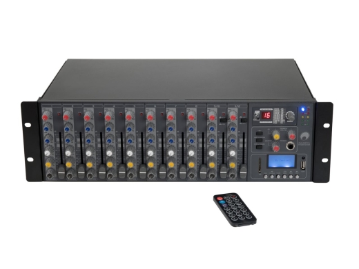 OMNITRONIC RM-1422FXA USB Rack-Power-Mixer