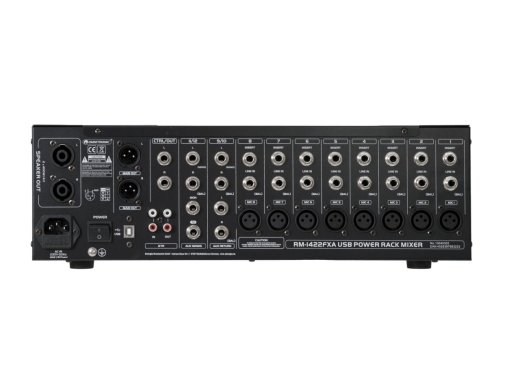 OMNITRONIC RM-1422FXA USB Rack-Power-Mixer