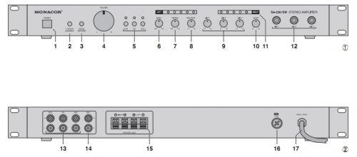 50W Universal-Stereo-Misch-Verstärker SA-230/SW
