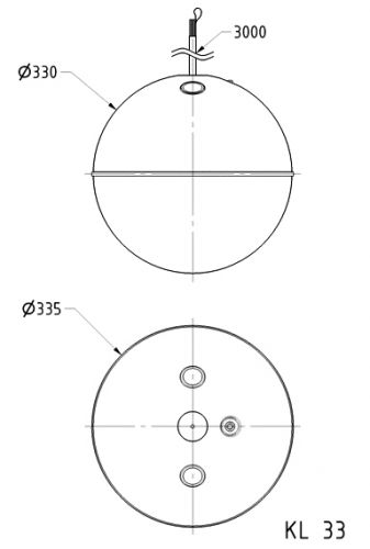 Bassreflex Kugellautsprecher 33cm