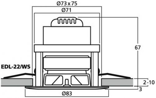EDL-22/WS kleiner Spot-Einbaulautsprecher 100V