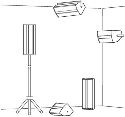 PAB-306/WS PA-Lautsprecherbox 320W. weiß