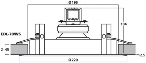 ELA Einbaulautsprecher EDL-70/WS