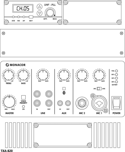 TXA-820 Transportables Verstaerkersystem