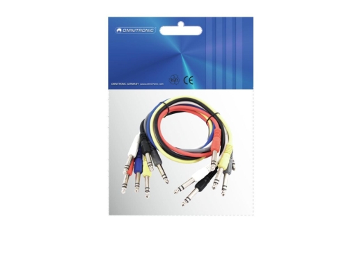 OMNITRONIC Klinkenkabel 6,3 Patchcord stereo 6x0,9m