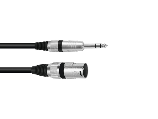 OMNITRONIC Adapterkabel XLR(M)/Klinke stereo 0,2m sw