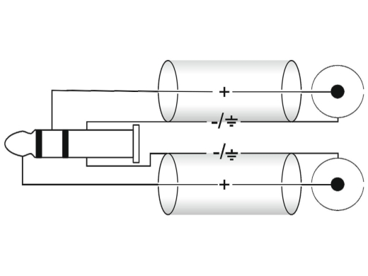 OMNITRONIC Adapterkabel 3,5 Klinke 90°/2xCinch 3m sw