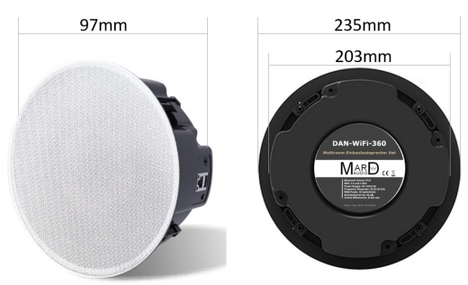 Multiroom WLAN Lautsprecher - wireless speaker Decken-Einbaulautsprecher SET