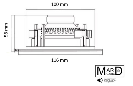 kleiner 20W HiFi 2-Wege Deckenlautsprecher Einbaulautsprecher