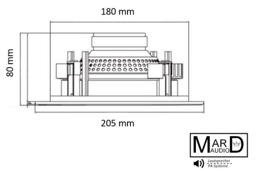 40W HiFi 2-Wege Deckenlautsprecher Einbaulautsprecher 8Ohm