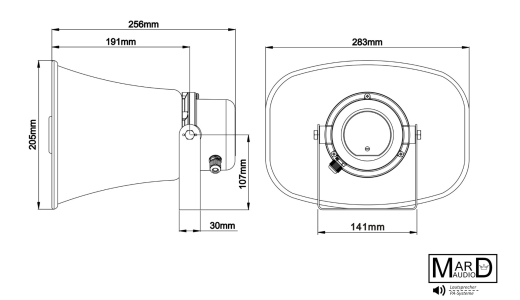DAN-DK30A wetterfester Aktiver Druckkammerlautsprecher 30W, IP66