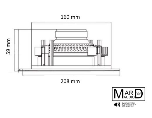 flache 2-Wege HiFi Decken-Einbaulautsprecher Paar 20W (2 Stück)