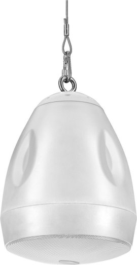 MONACOR EDL-530EN/WS – 100V-Pendellautsprecher EN 54-24, weiß