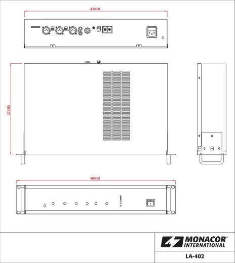 MONACOR LA-402 – Induktionsschleifenverstärker bis 750 m²