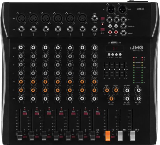 IMG STAGELINE MXR-80 – 8-Kanal-Mischpult mit USB und Bluetooth