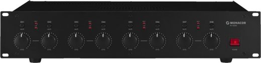 MONACOR PA-1850D – 8-Kanal-100-V-Verstärker, 8 x 50 W