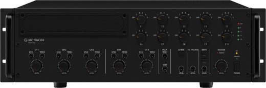 MONACOR PA-6010Z – 10-Zonen-ELA-Mischverstärker, 600 W