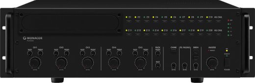 MONACOR PA-6020Z – 20-Zonen-ELA-Mischverstärker, 600 W