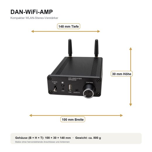 DAN-WiF-AMP-Bundle – WLAN-Verstärker-Set mit Deckenlautsprechern