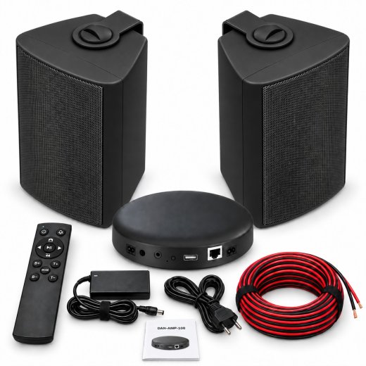 MARD-Audio DAN-AMP-100 WA Set – WLAN-Verstärker mit 2 Wandlautsprechern