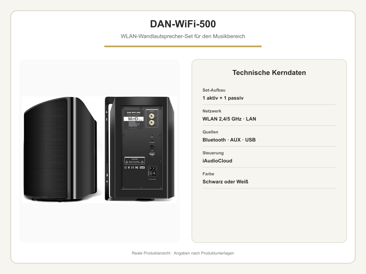 Produktansicht Bar-Beschallung für vier Bereiche – iAudioCloud Multiroom-Set