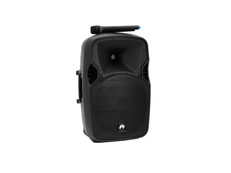 OMNITRONIC XFM-212AP Aktives 2-Wege Lautsprecherset mit Funkmikrofon