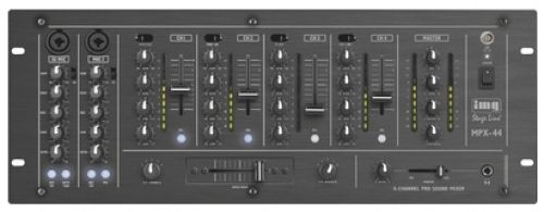 6-Kanal-Stereo-DJ-Mischpult MPX-44/SW