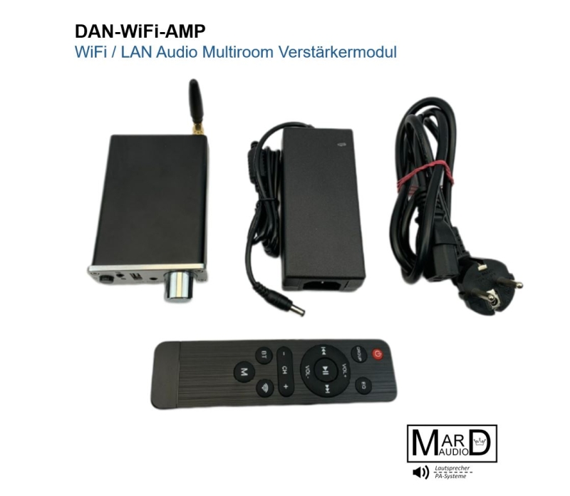 WiFi Multiroom System mit 4x WLAN Audio Verstärker