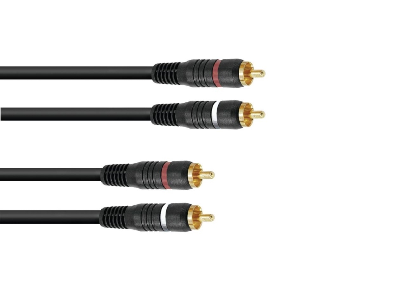 OMNITRONIC Cinch Kabel 2x2 15m