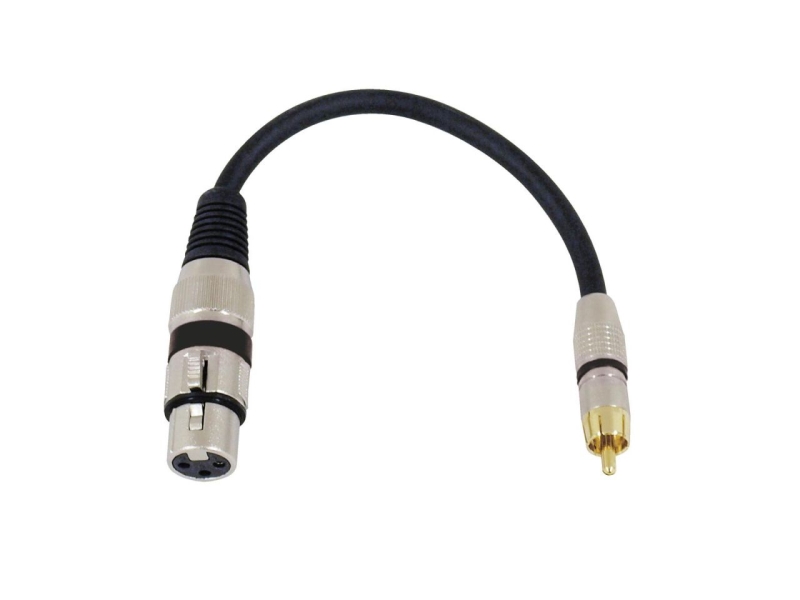 OMNITRONIC Adapterkabel XLR(F)/Cinch(M) 0,2m sw