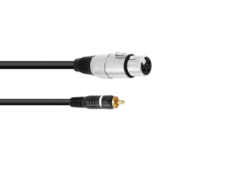 OMNITRONIC Adapterkabel Cinch/XLR(F) 2m sw