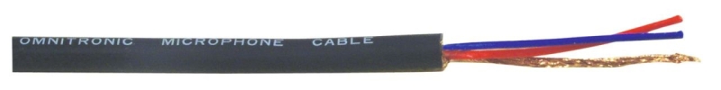 OMNITRONIC Mikrofonkabel 2x0,22 100m sw + Steckerset
