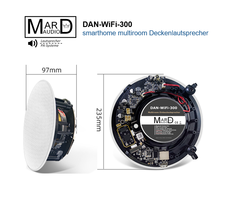 DAN-WiFi-300 WLAN multiroom Einbaulautsprecher