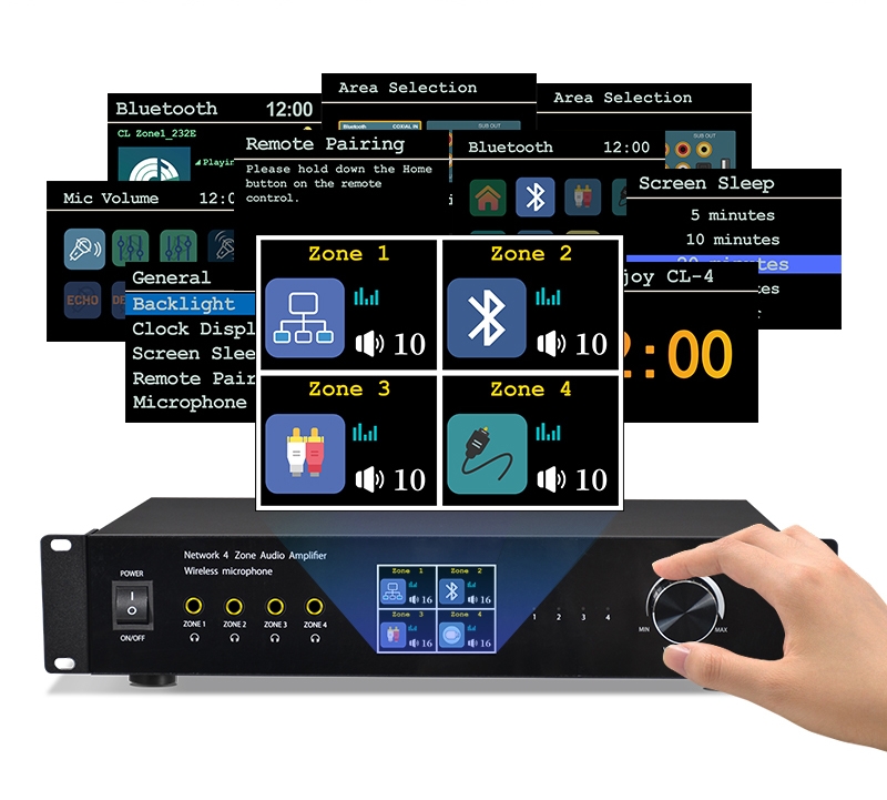 DAN-AMP-4CH 4-Zonen Multiroom Audio Netzwerk-Verstärker