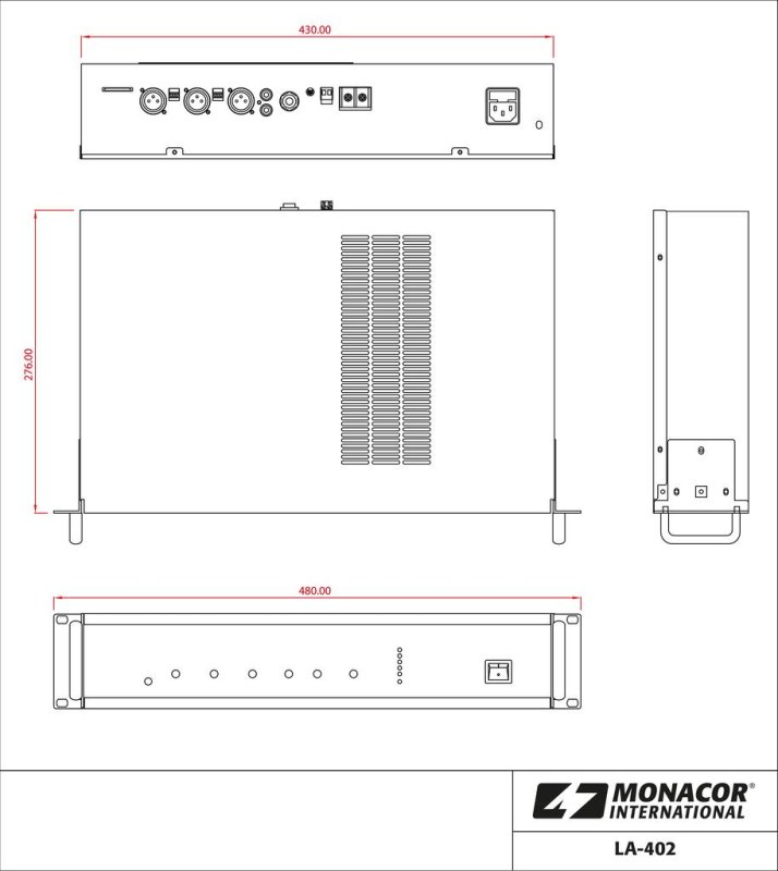 MONACOR LA-402 – Induktionsschleifenverstärker bis 750 m²