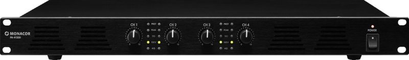 MONACOR PA-4120D – 4-Kanal-100-V-Verstärker, 4 x 120 W