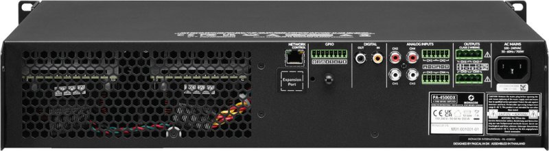 MONACOR PA-4500DX Anschlüsse auf der Rückseite