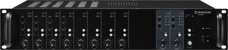 MONACOR PA-M224 – 2-Zonen-ELA-Matrixverstärker, 2 x 240 W