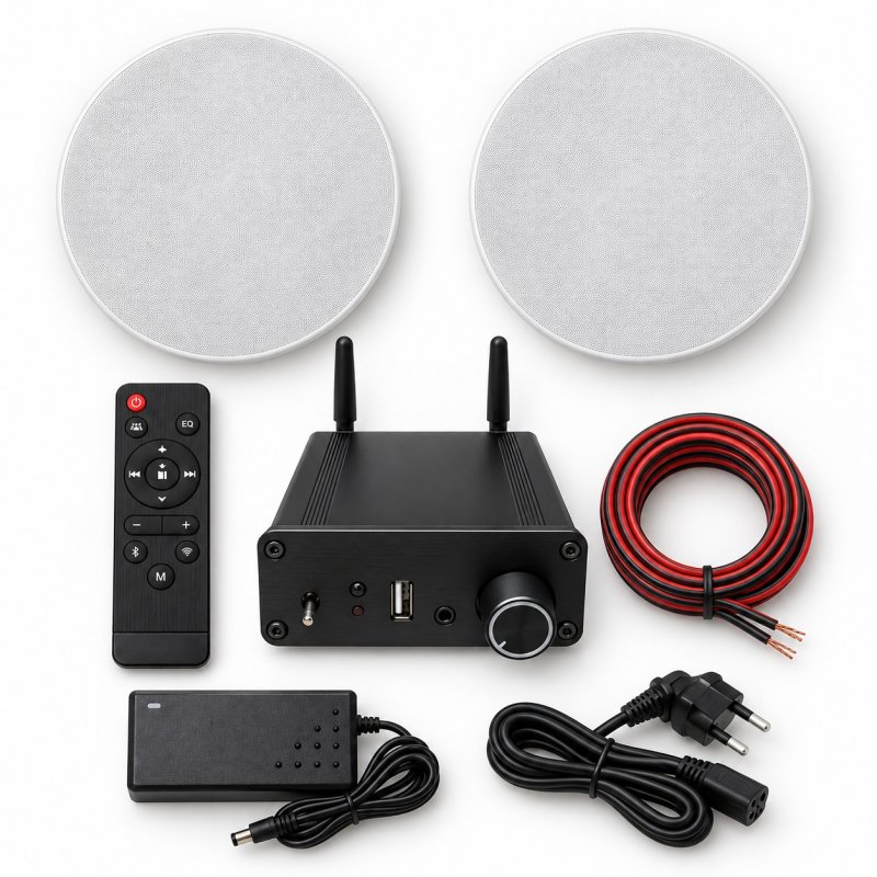 DAN-WiF-AMP-Bundle – WLAN-Verstärker-Set mit Deckenlautsprechern