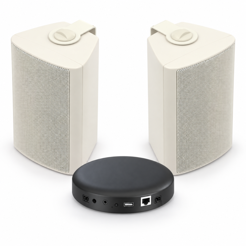 MARD-Audio DAN-AMP-100 WA Set – WLAN-Verstärker mit 2 Wandlautsprechern