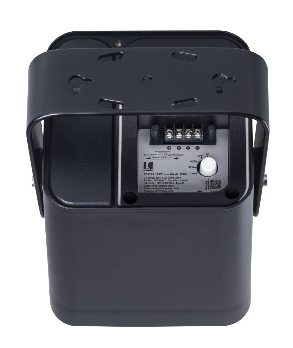 EN 54-24 Koaxial-Lautsprecher 100 V, 60 W, schwarz – PRO 60-130/T plus black-EN54