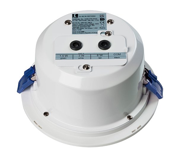 EN 54-24 Deckenlautsprecher 100 V, 6 W, weiß, mit Kondensator – DL-SE 06-130/T-EN54-C