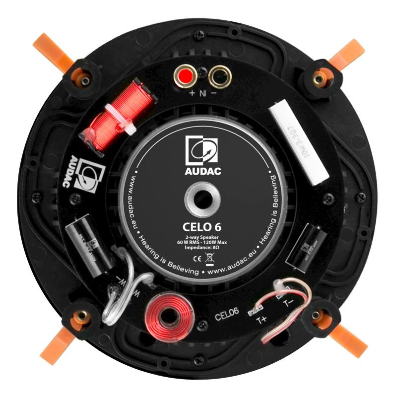 AUDAC CELO6I/W – Deckenlautsprecher 8 Ohm, 60 W, weiß