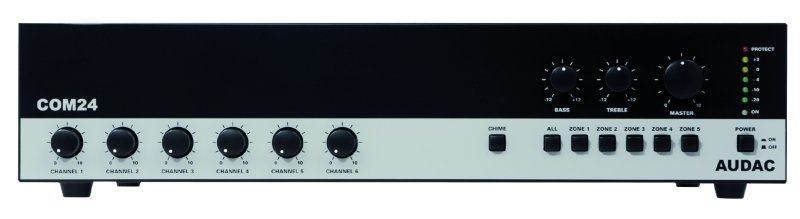 AUDAC COM24MK2 – 240-W-100V-Mischverstärker, 5 Zonen