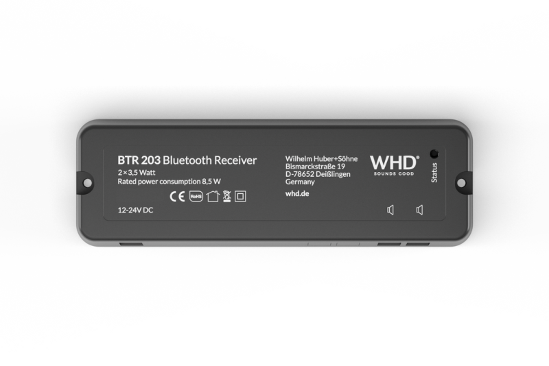WHD BTR203 Bluetooth-Einbauverstärker, schwarz