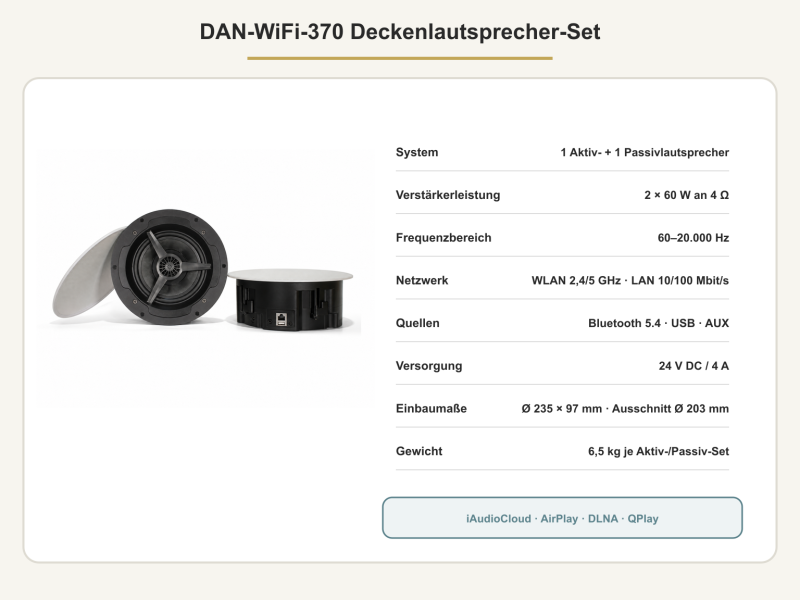 Friseursalon WLAN-Deckenlautsprecher-Set