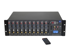 OMNITRONIC RM-1422FXA USB Rack-Power-Mixer
