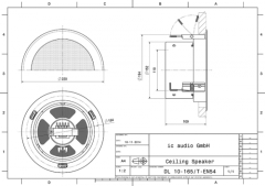 Metall-Deckenlautsprecher 100V, zertifiziert nach EN 54-2